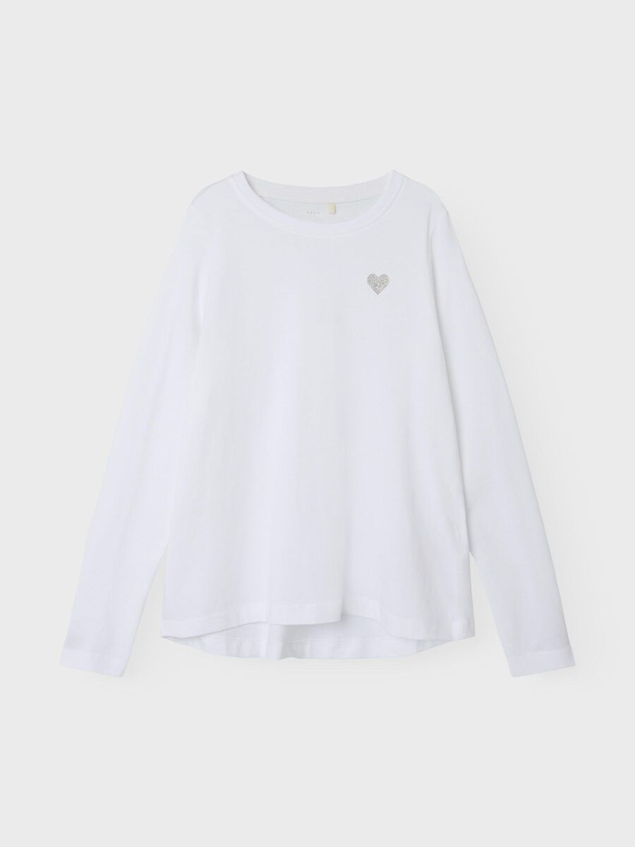 GLITTER TOP MET LANGE MOUWEN