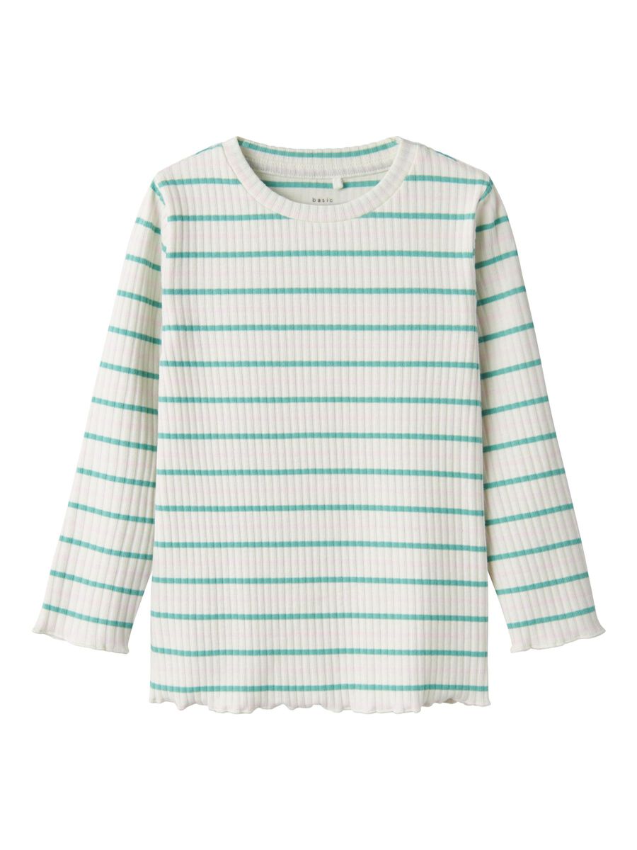 SLIM FIT TOP MET LANGE MOUWEN