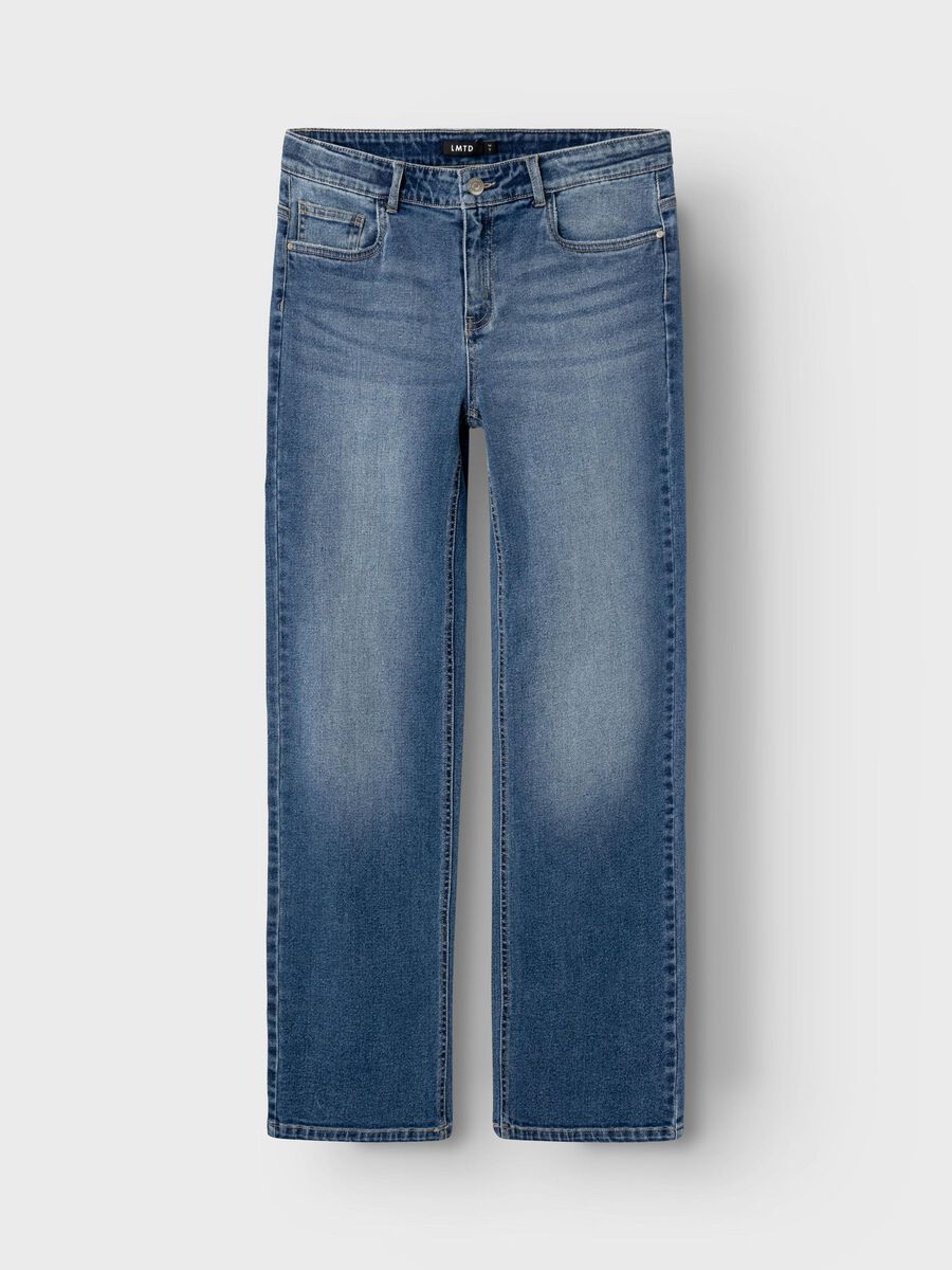 LOW-WAIST STRAIGHT LEG JEANS