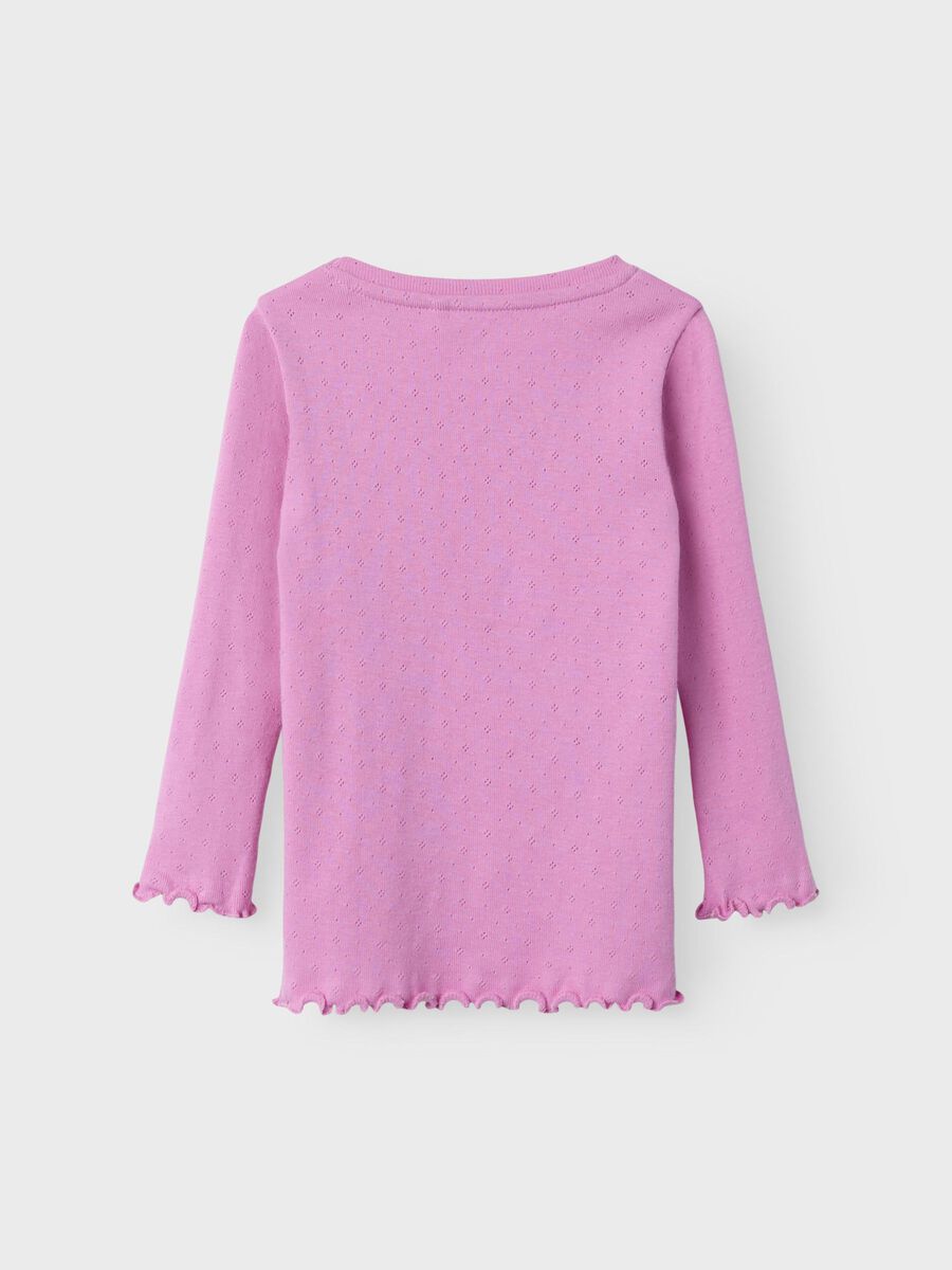 SLIM FIT TOP MET LANGE MOUWEN