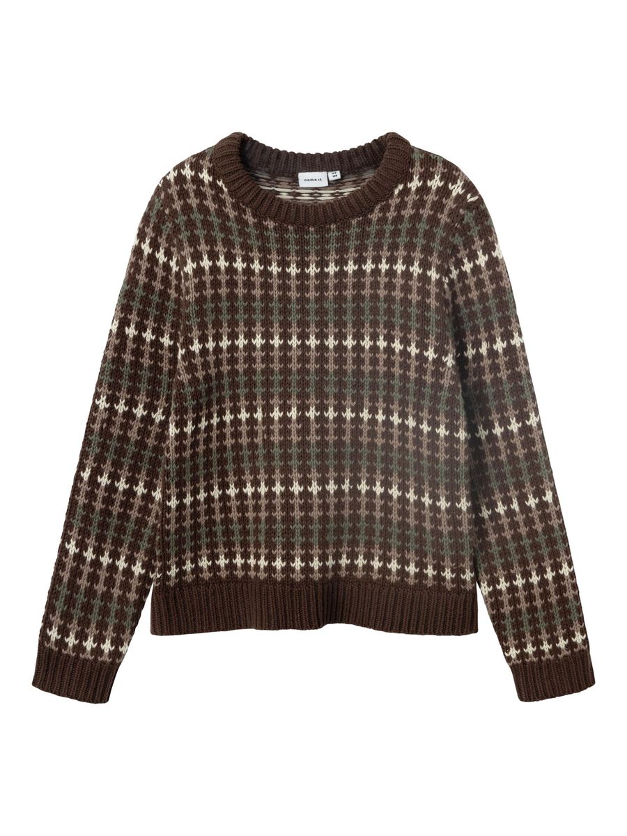 LANGE MOUWEN GEBREIDE TRUI