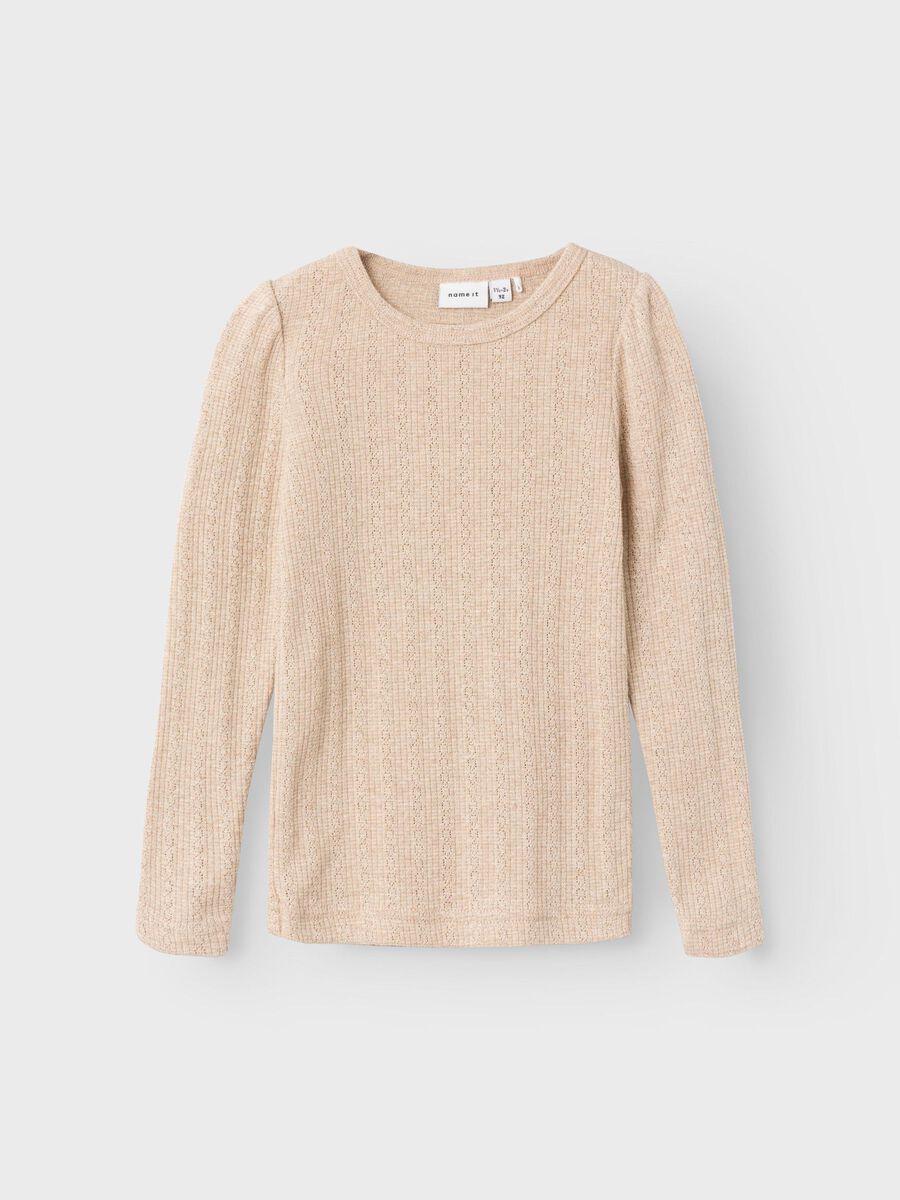 REGULAR FIT TOP MET LANGE MOUWEN