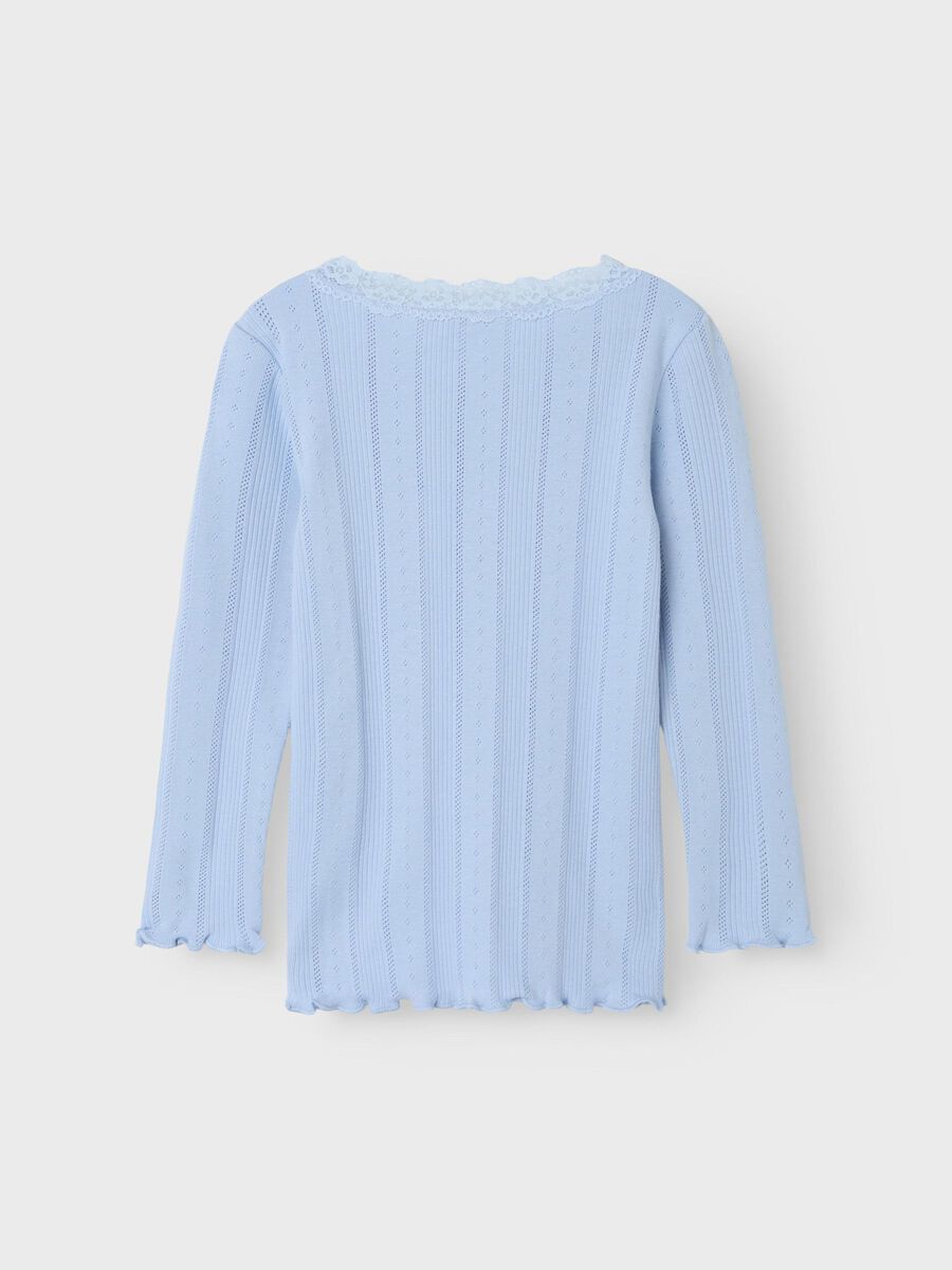 SLIM FIT TOP MET LANGE MOUWEN