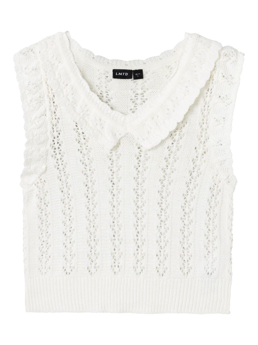 CROPPED GEBREID GILET