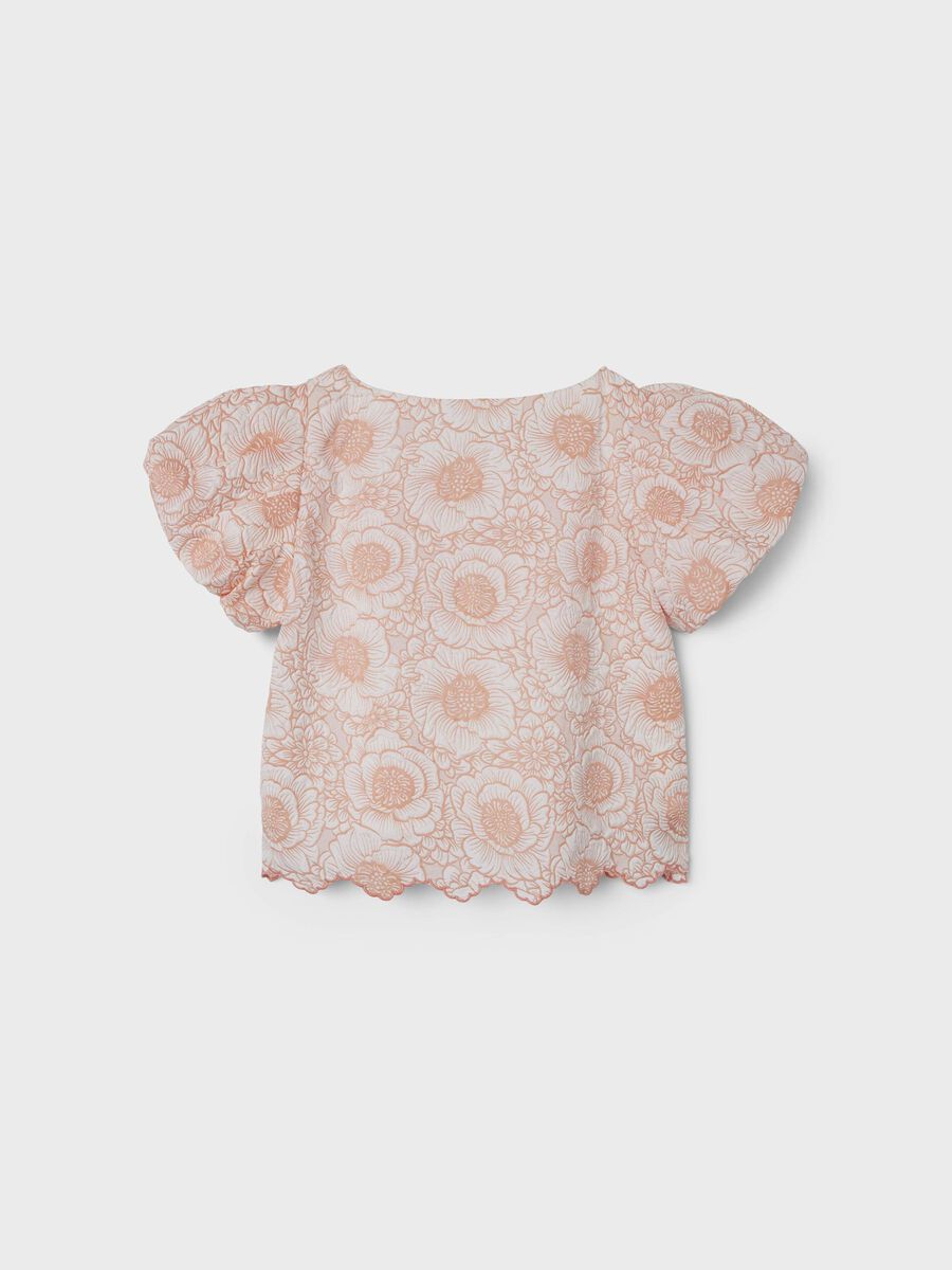 PRINT TOP MET KORTE MOUWEN