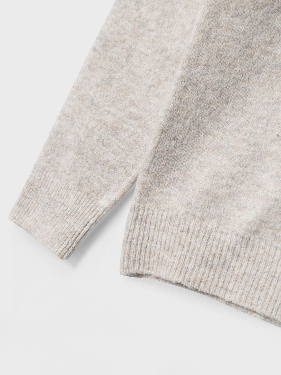 LANGE MOUWEN GEBREIDE TOP