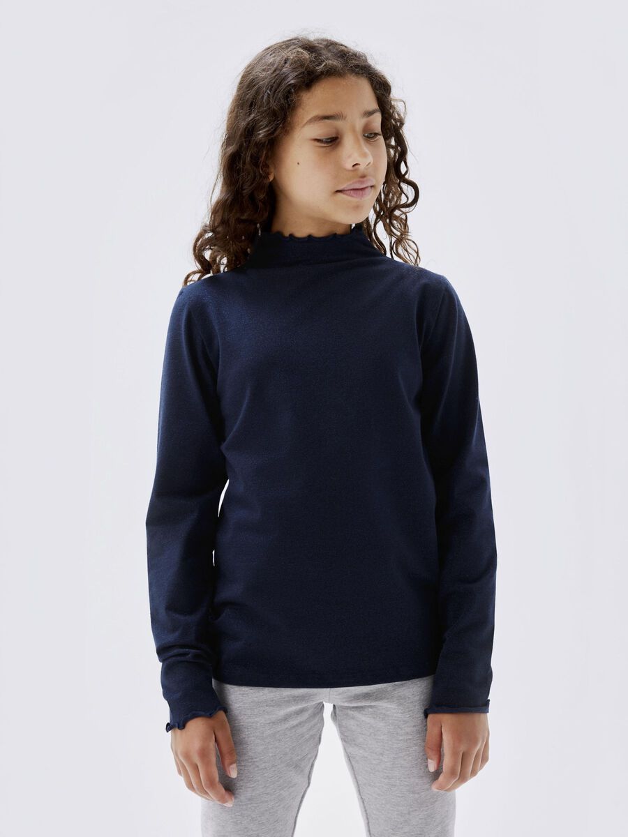 GLITTER TOP MET LANGE MOUWEN