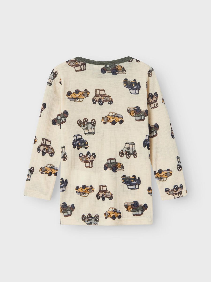 MERINO WOL TOP MET LANGE MOUWEN