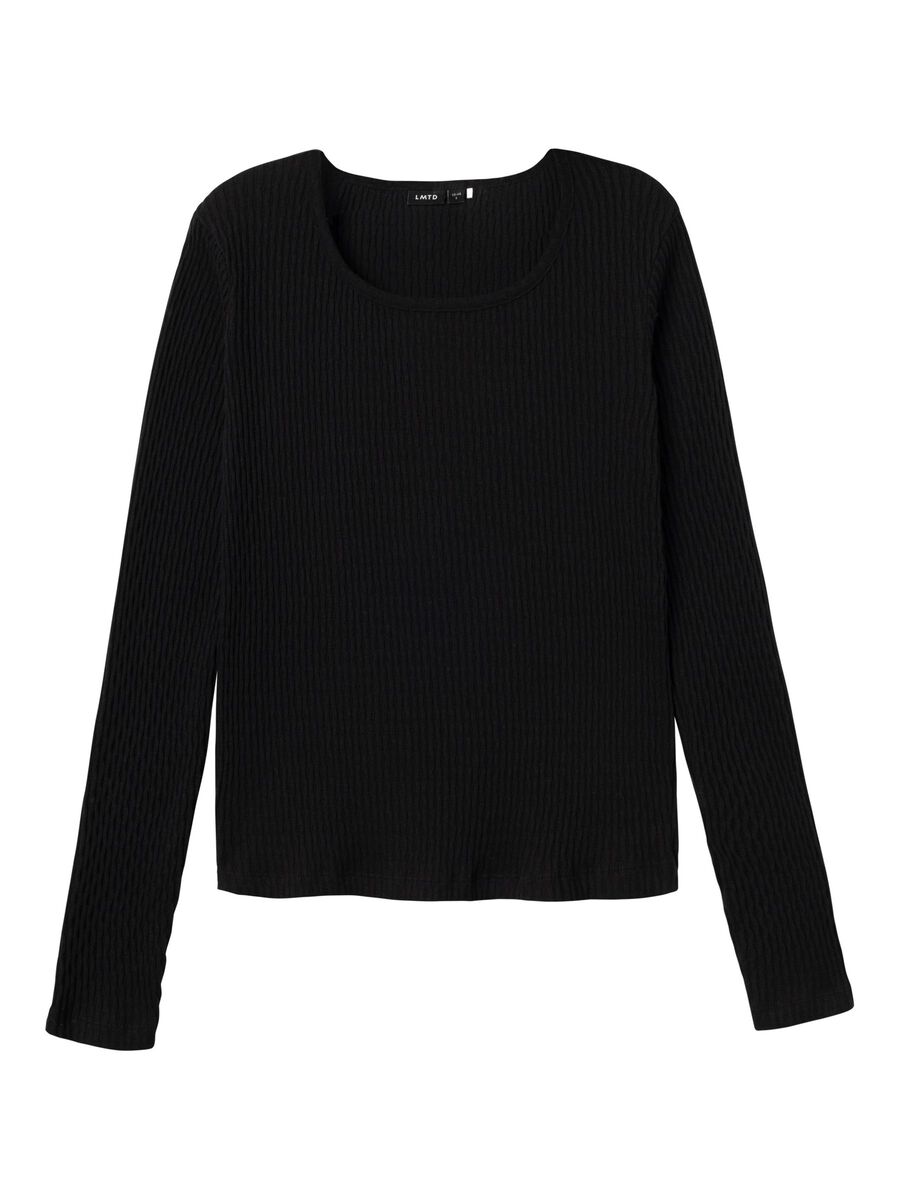 SLIM FIT TOP MET LANGE MOUWEN