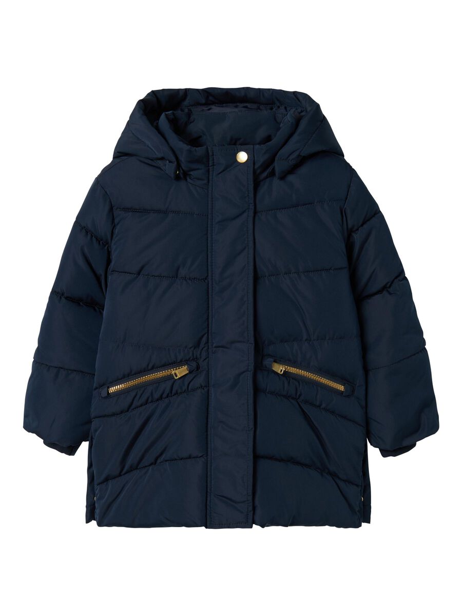 LANGE GEWATTEERDE JAS