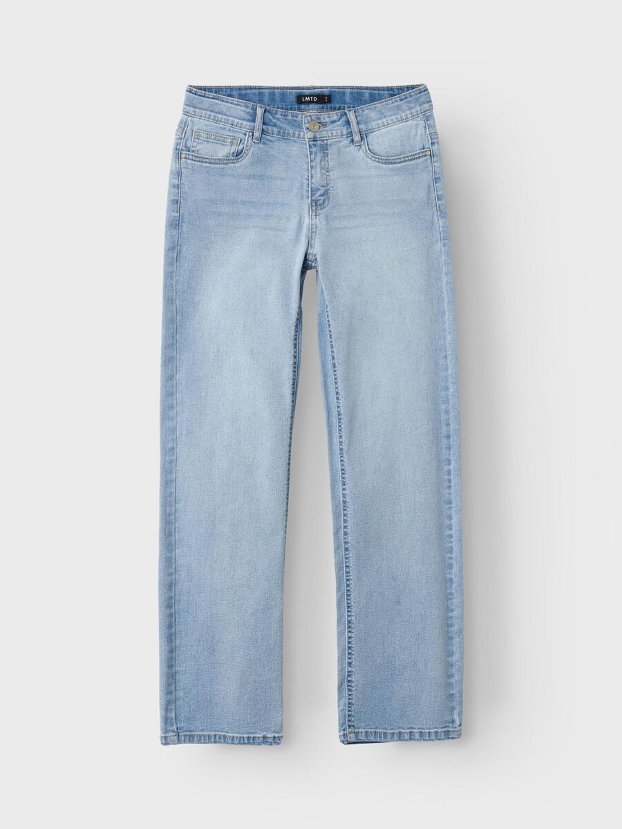LOW-WAIST STRAIGHT LEG JEANS