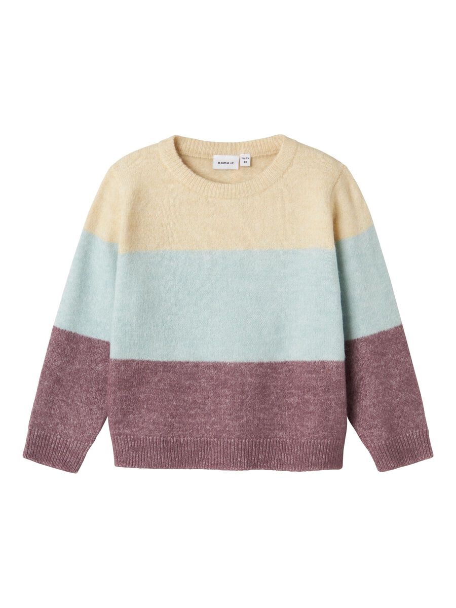 LANGE MOUWEN GEBREIDE TRUI