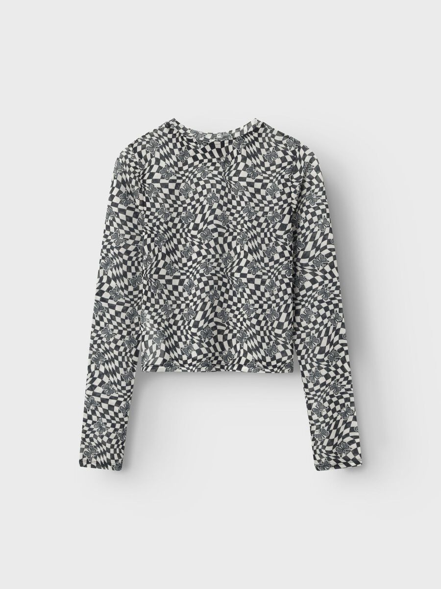 MESH TOP MET LANGE MOUWEN