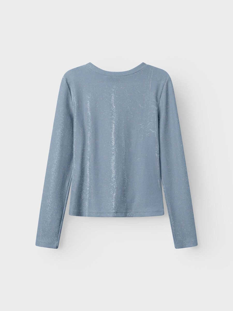 GLITTER TOP MET LANGE MOUWEN