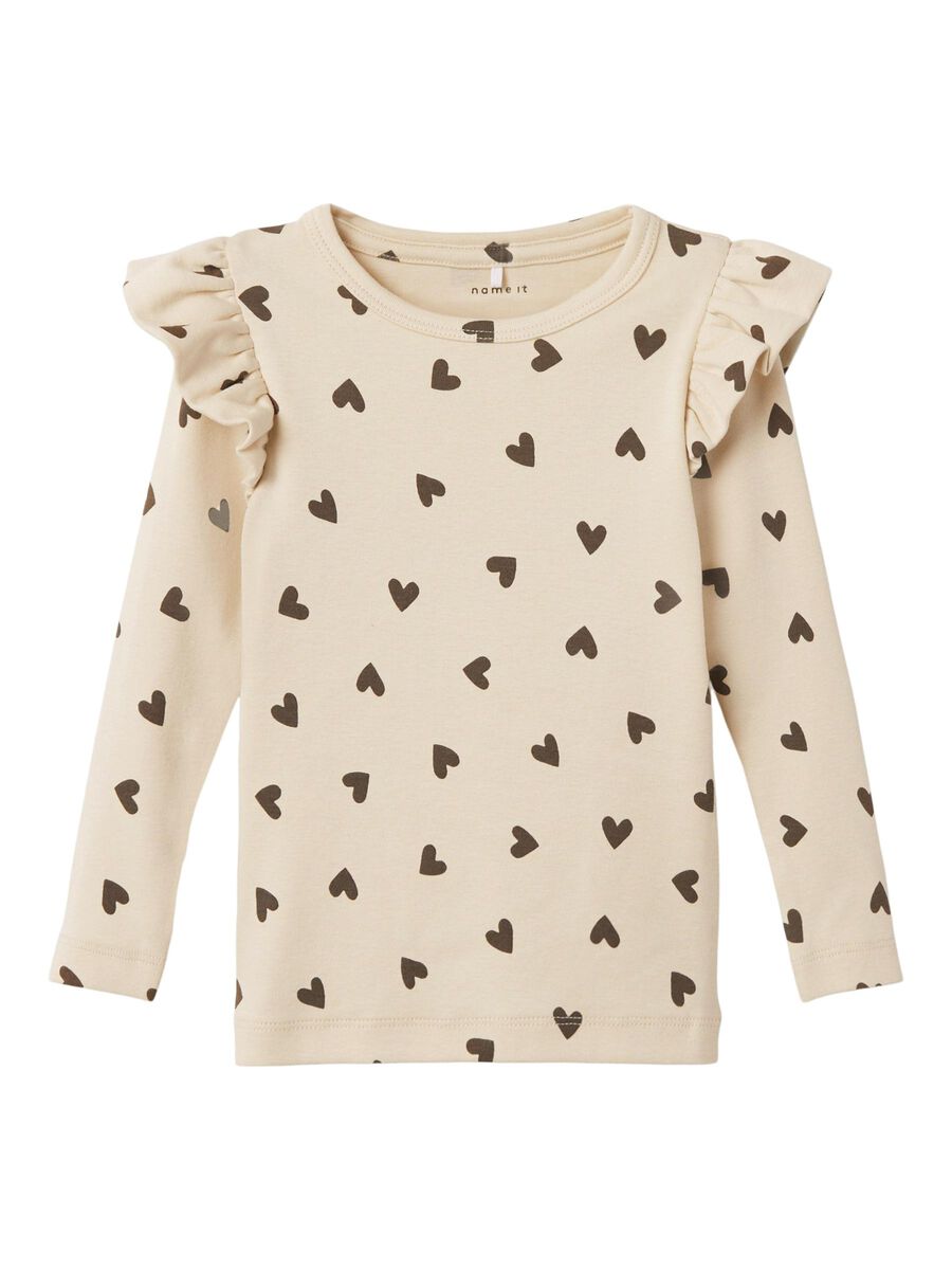 SLIM FIT TOP MET LANGE MOUWEN