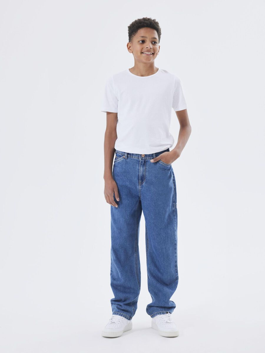 STRAIGHT LEG CARGO JEANS
