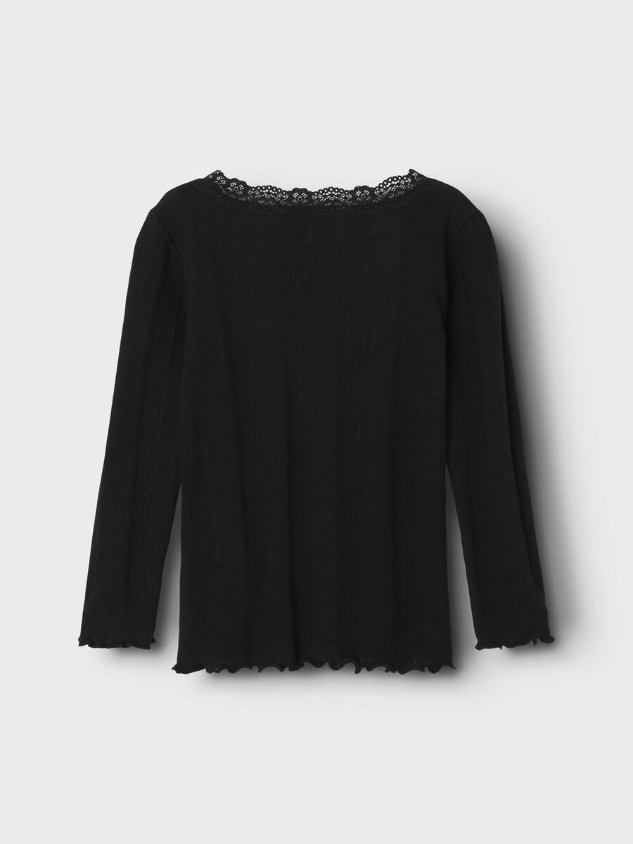 SLIM FIT TOP MET LANGE MOUWEN