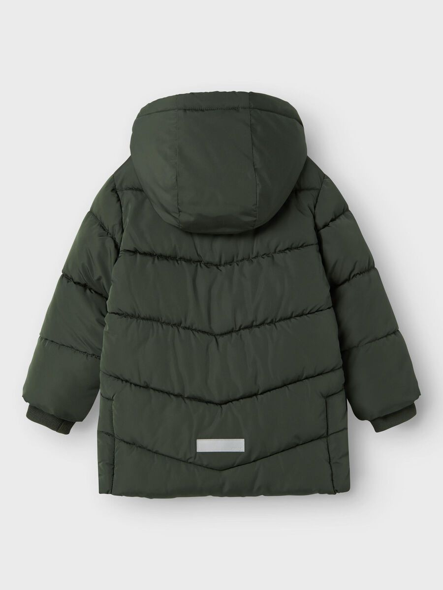 LANGE GEWATTEERDE JAS