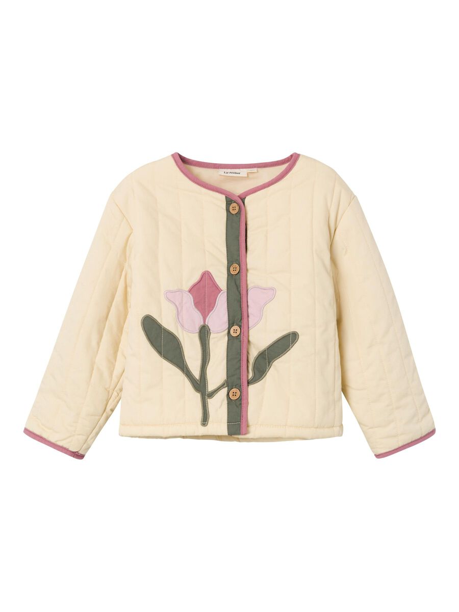 LANGE MOUWEN GEWATTEERDE JAS