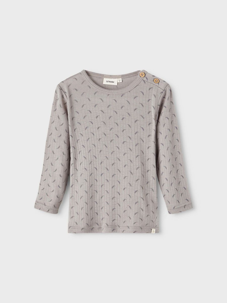 MERINO WOL TOP MET LANGE MOUWEN