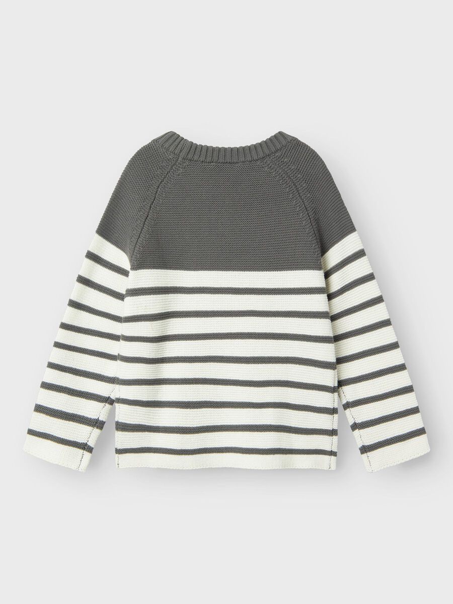 LANGE MOUWEN GEBREIDE TRUI