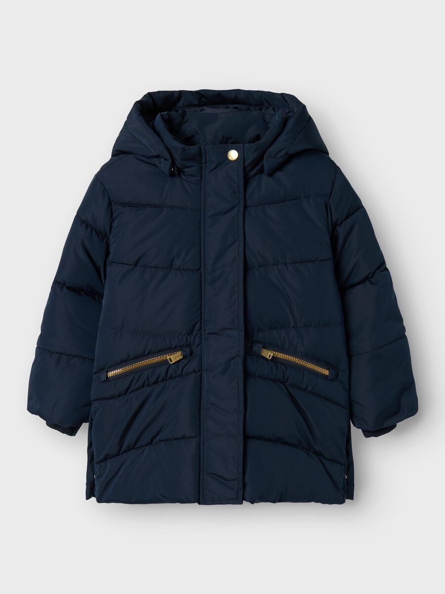 LANGE GEWATTEERDE JAS