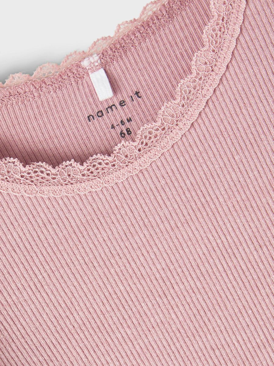 LANGE MOUWEN RIB ROMPER