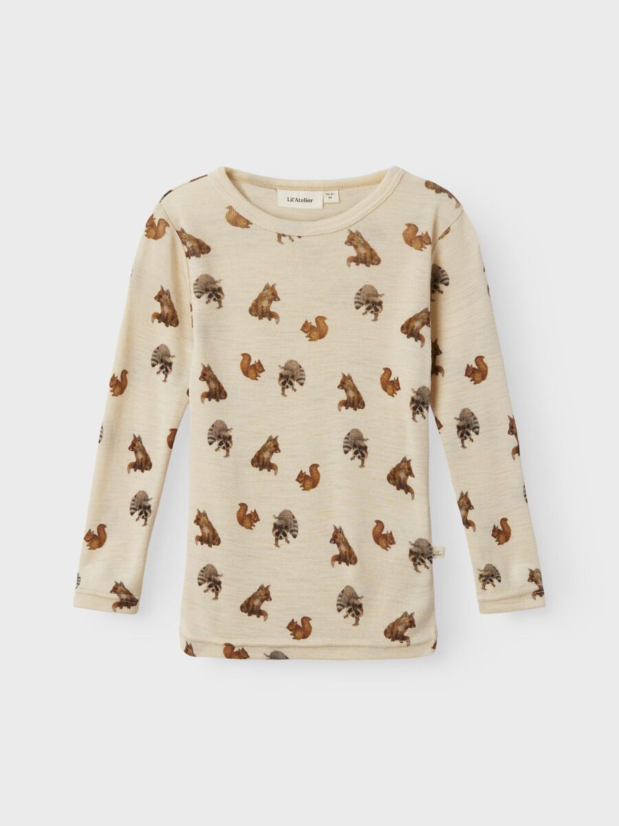 SLIM FIT TOP MET LANGE MOUWEN