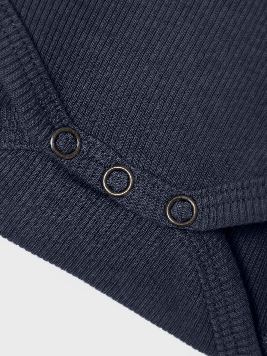 LANGE MOUWEN RIB ROMPER