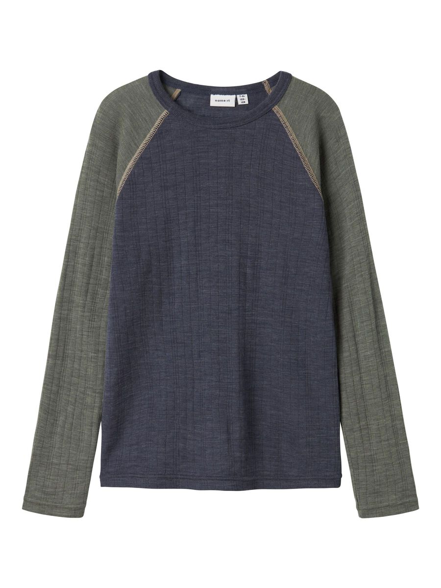 MERINO WOL TOP MET LANGE MOUWEN