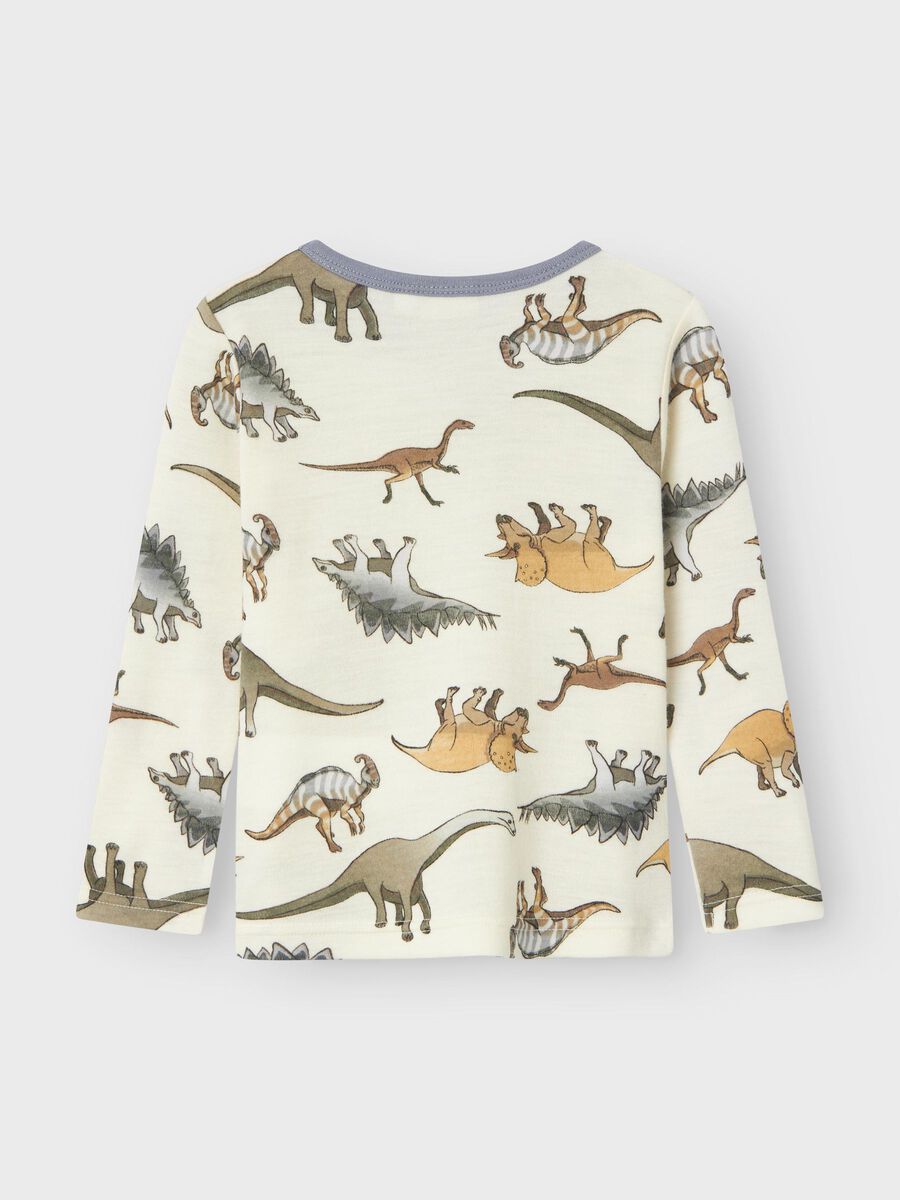 MERINOWOL TOP MET LANGE MOUWEN