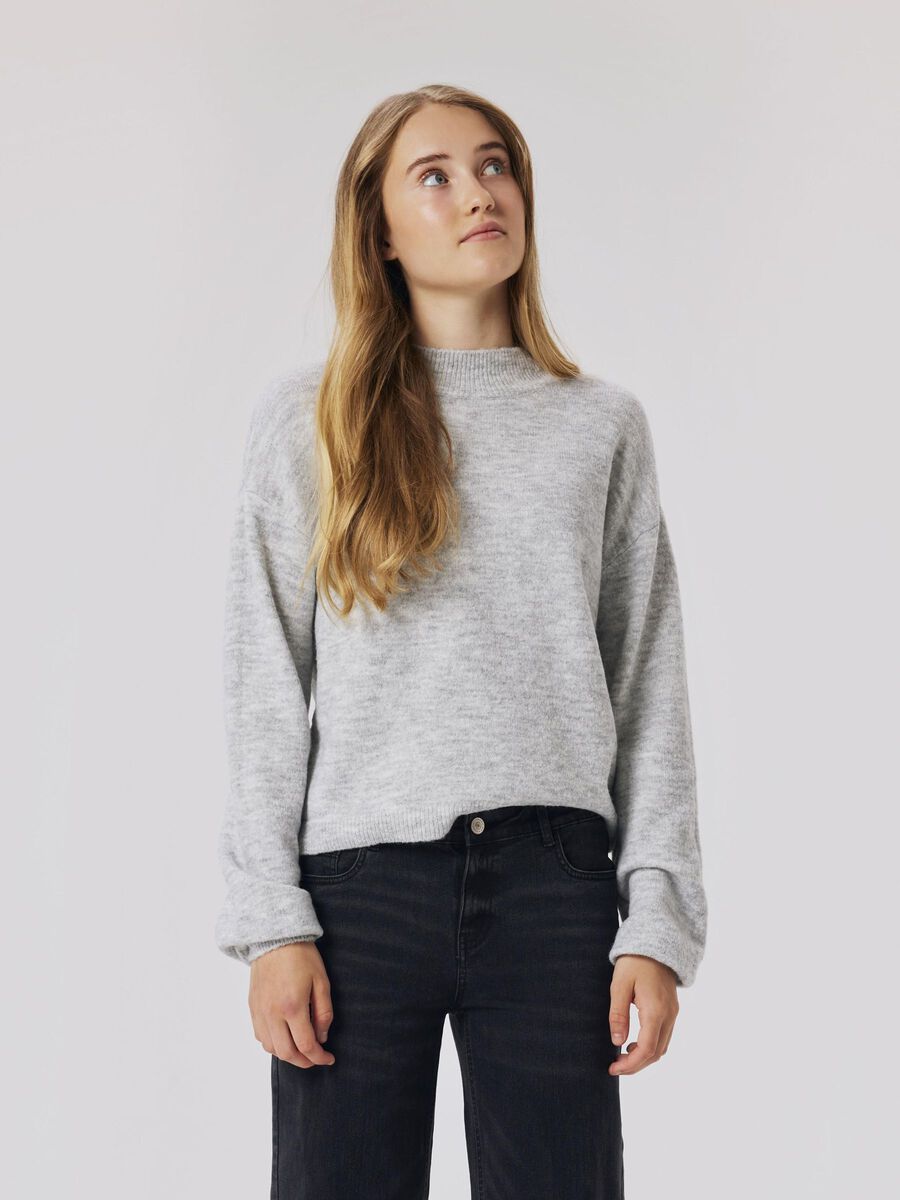 LANGE MOUWEN GEBREIDE TRUI