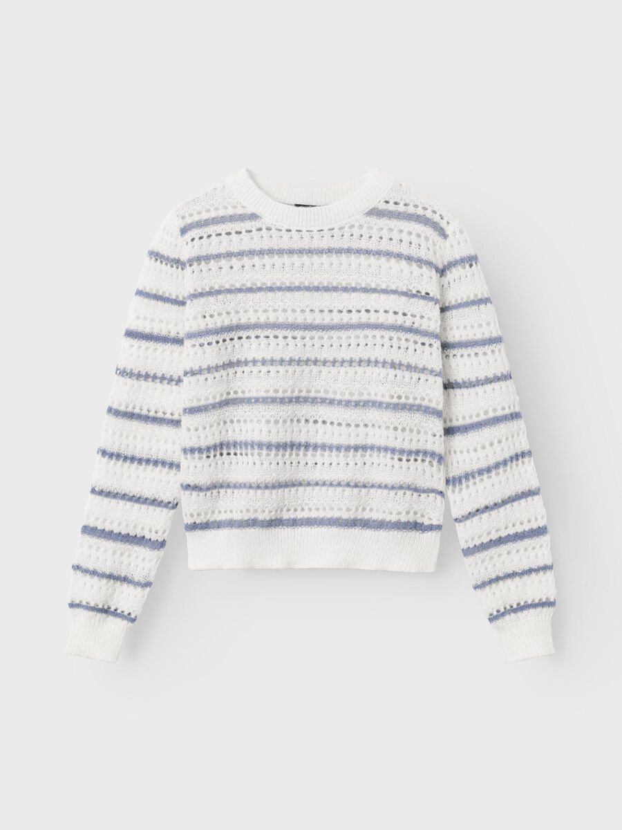 LANGE MOUWEN GEBREIDE TRUI