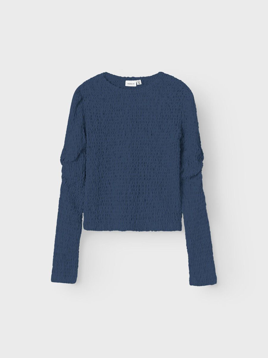 SLIM FIT TOP MET LANGE MOUWEN