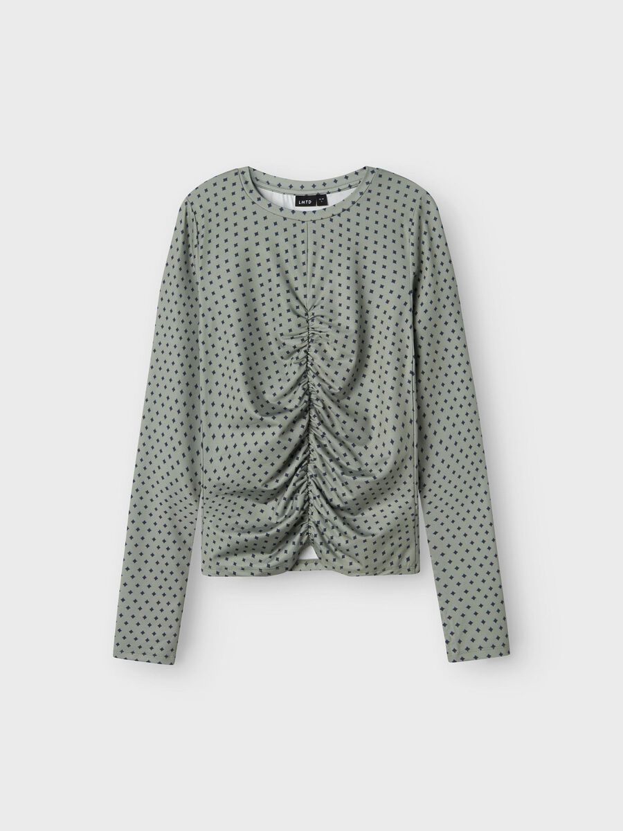 KORTE TOP MET LANGE MOUWEN