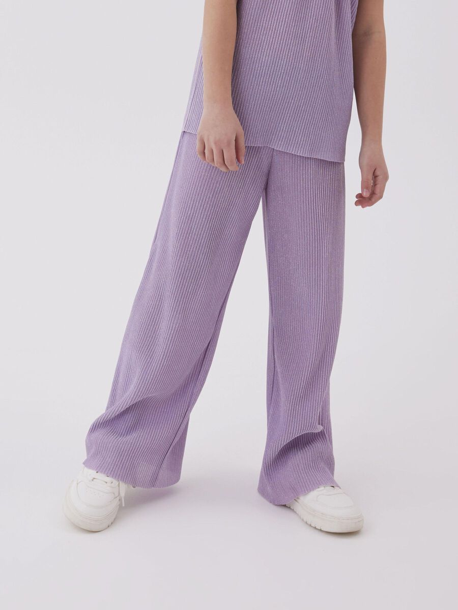 WIDE LEG GLITTER BROEK