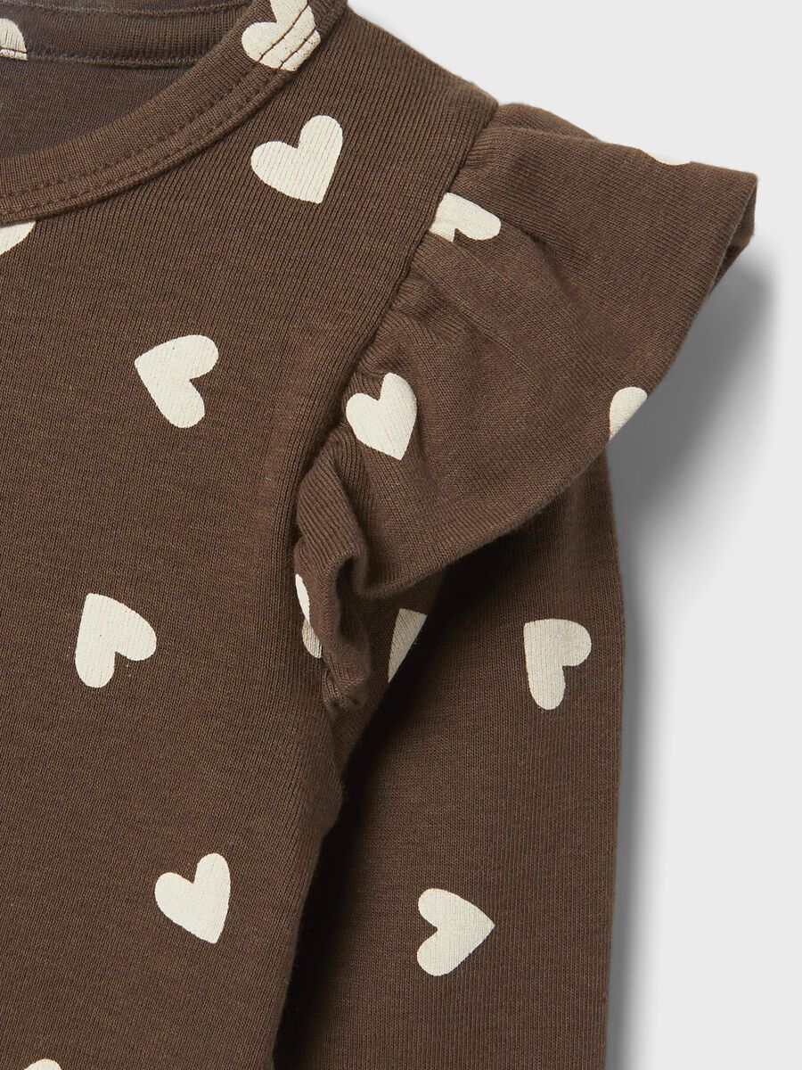 SLIM FIT TOP MET LANGE MOUWEN