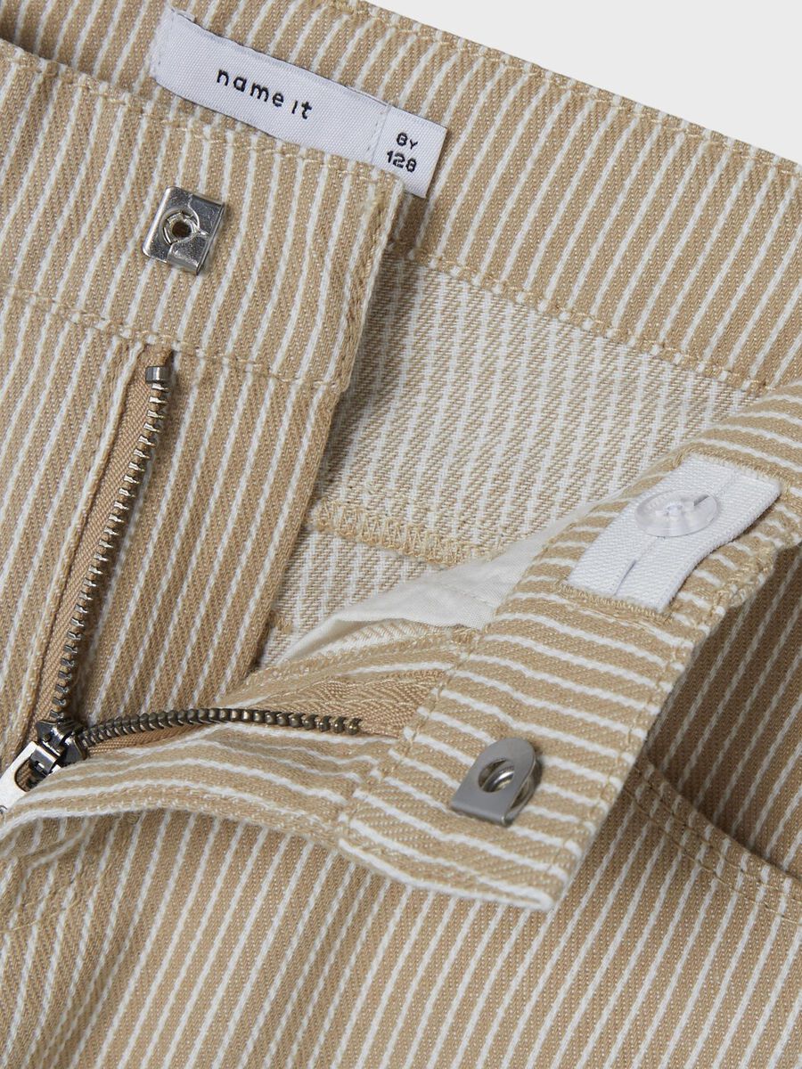 GESTREEPT STRAIGHT LEG BROEK