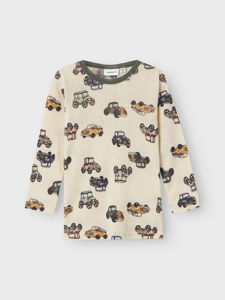 MERINO WOL TOP MET LANGE MOUWEN