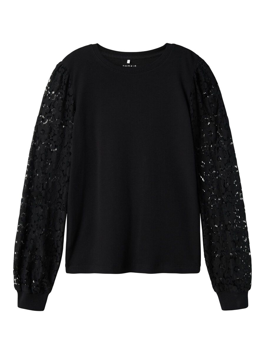 REGULAR FIT TOP MET LANGE MOUWEN