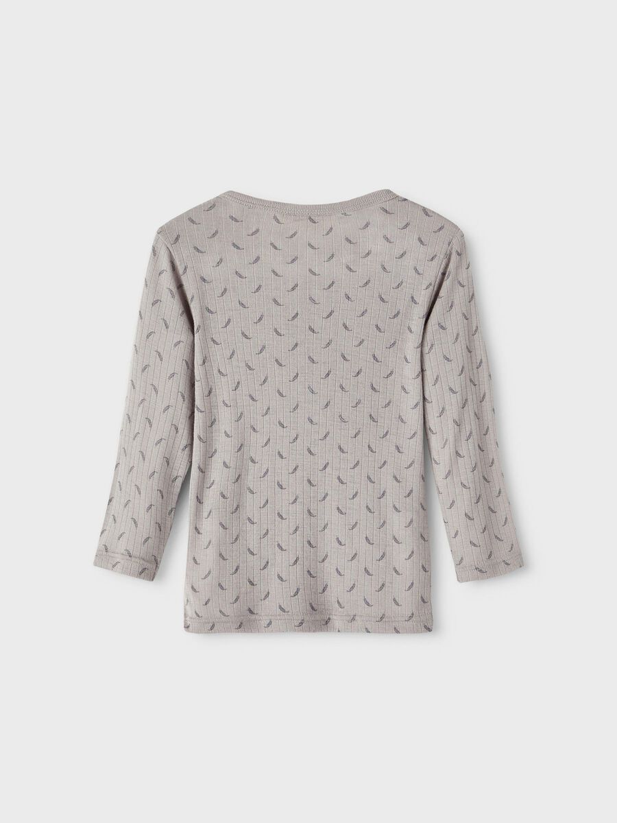 MERINO WOL TOP MET LANGE MOUWEN