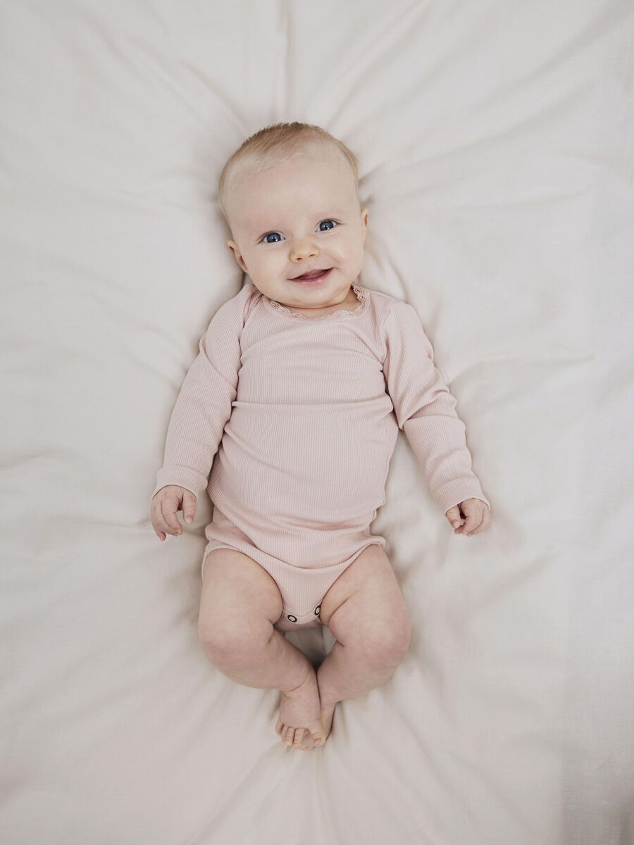 LANGE MOUWEN RIB ROMPER