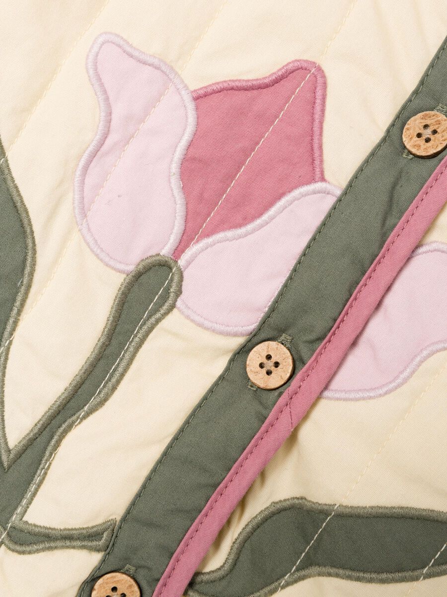 LANGE MOUWEN GEWATTEERDE JAS