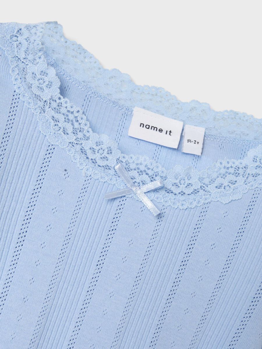 SLIM FIT TOP MET LANGE MOUWEN