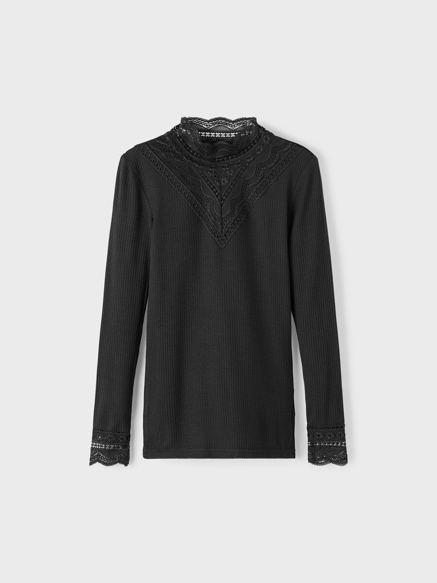 X-SLIM FIT TOP MET LANGE MOUWEN