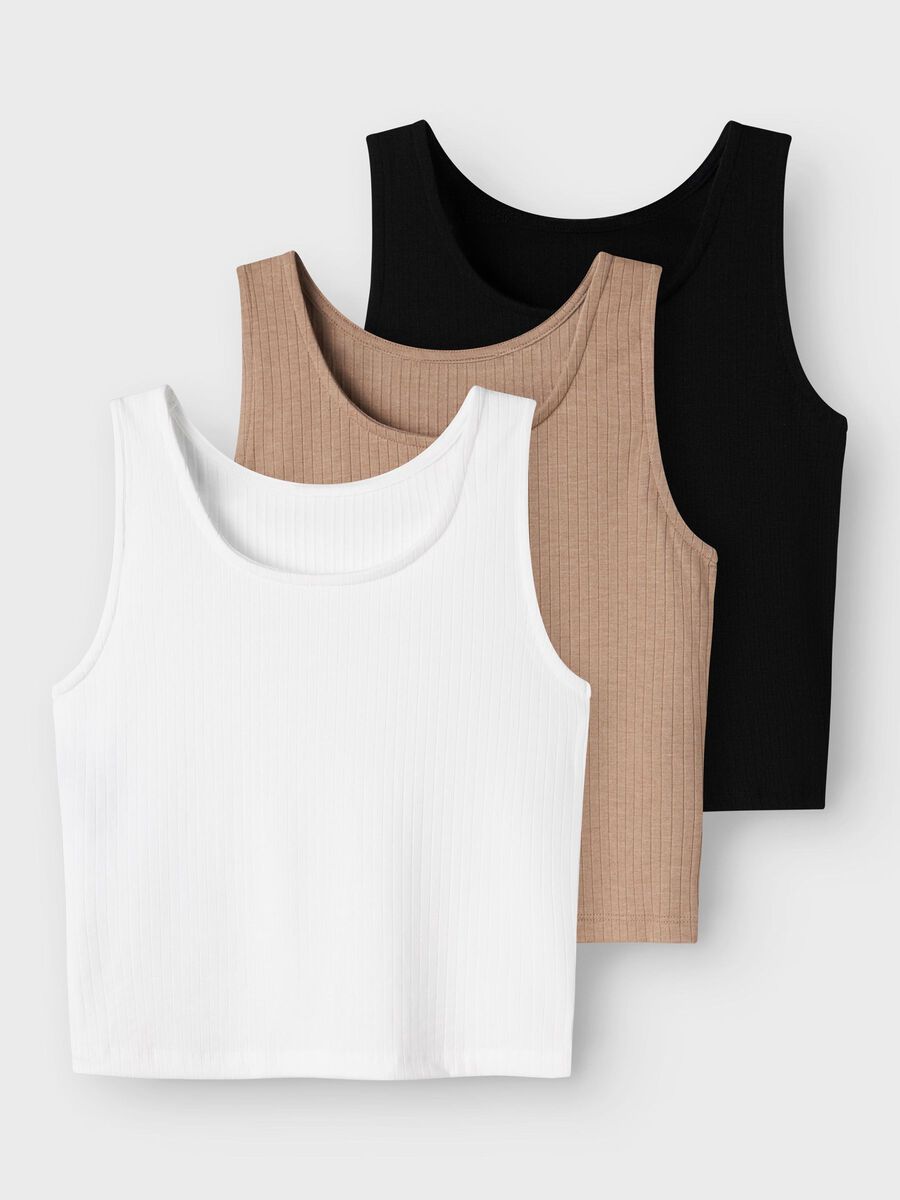3-PACK GECROPT TANKTOP
