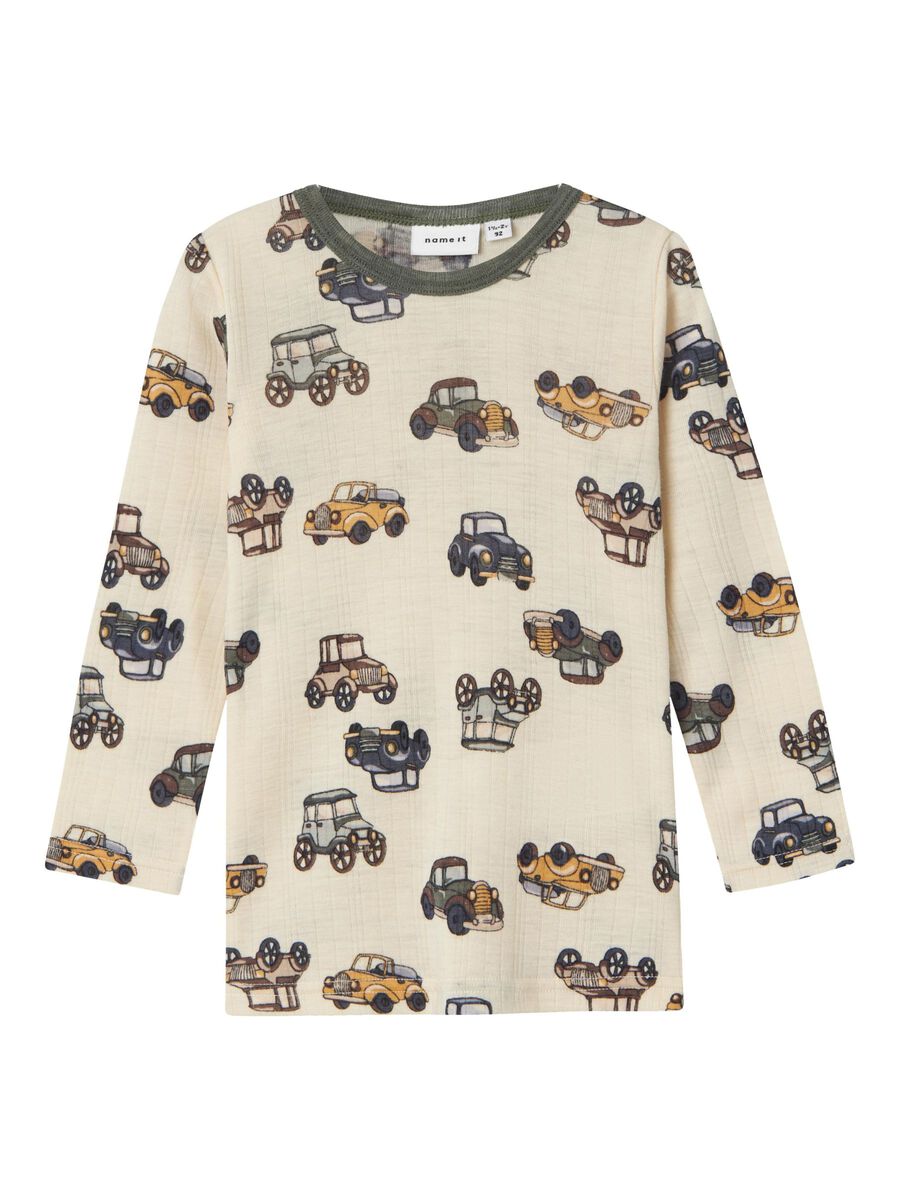 MERINO WOL TOP MET LANGE MOUWEN