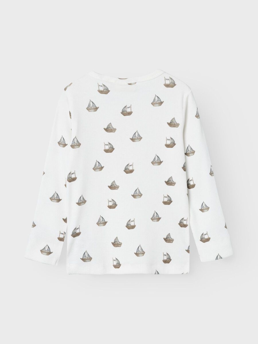 SLIM FIT TOP MET LANGE MOUWEN