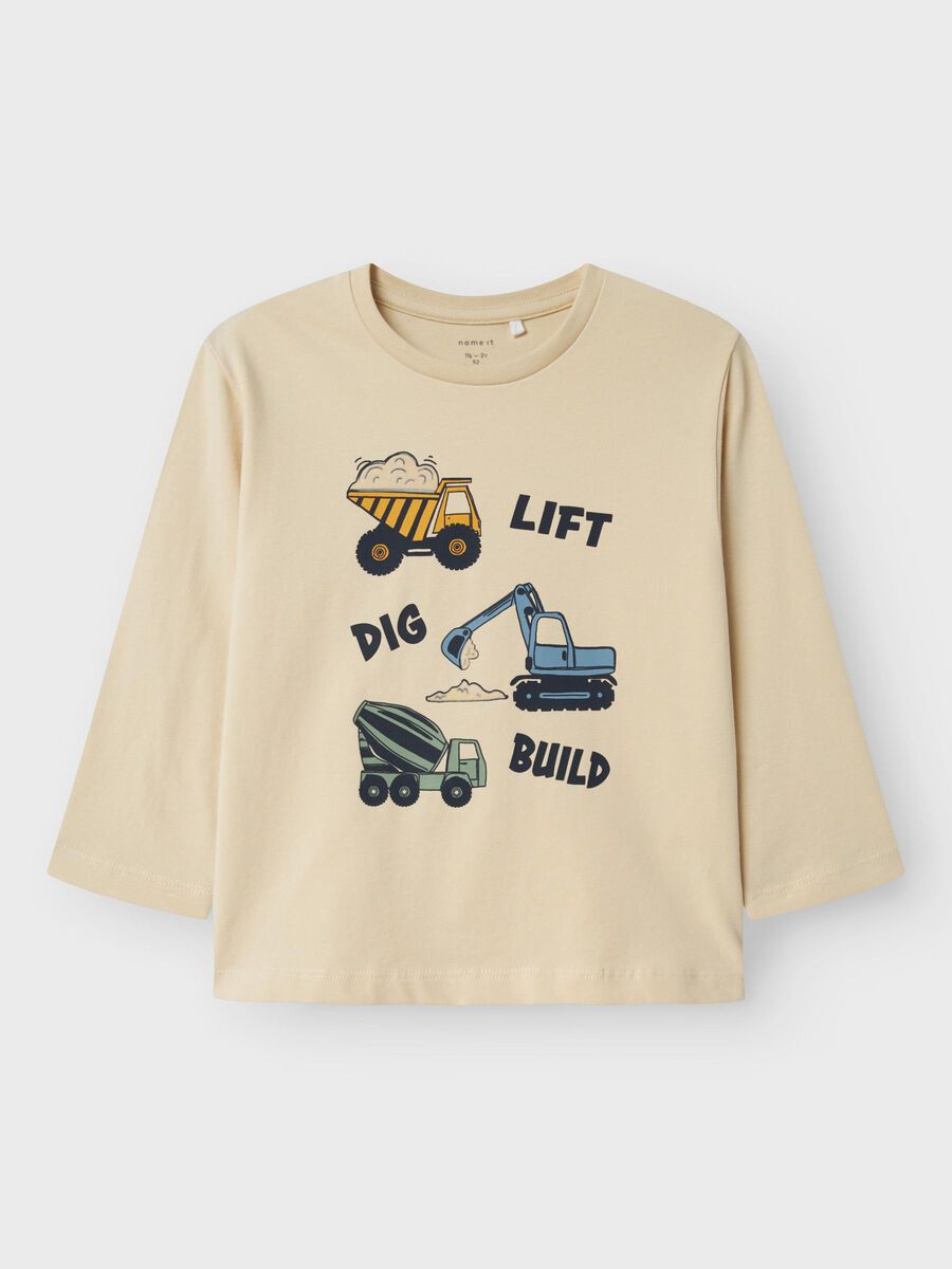 REGULAR FIT TOP MET LANGE MOUWEN