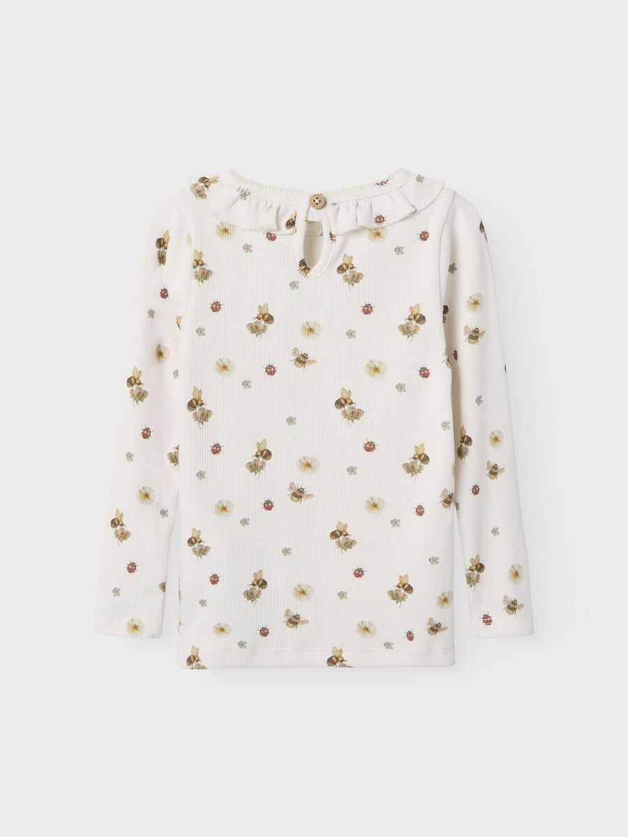 SLIM FIT TOP MET LANGE MOUWEN